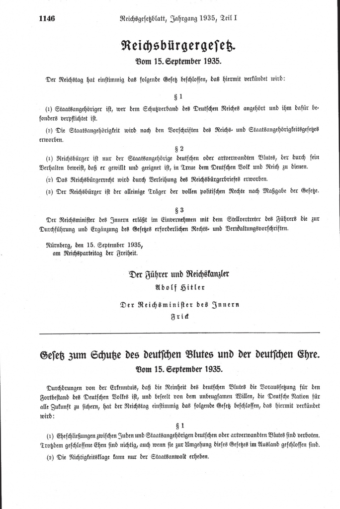 Reichsbürgergesetz 1935