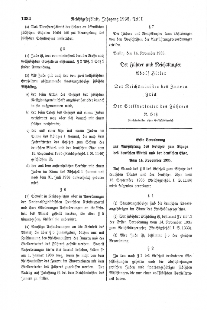 Reichsbürgergesetz 1935