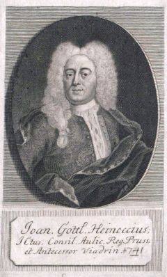 Johann Gottlieb Heineccius Johann Gottlieb Heineccius